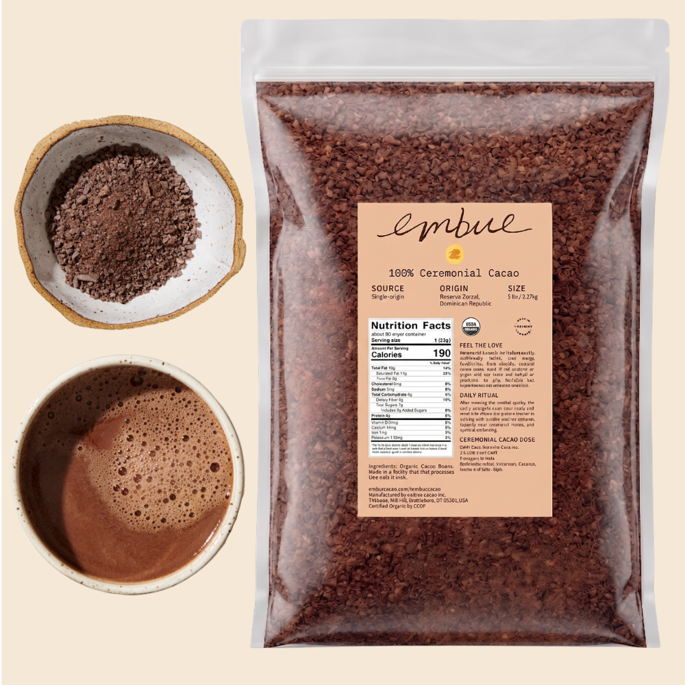 Ceremonial Cacao, 5lb. Flakes, Zorzal Dominican Republic