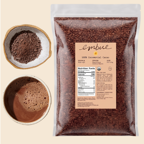 Ceremonial Cacao, 5lb. Flakes, Zorzal Dominican Republic